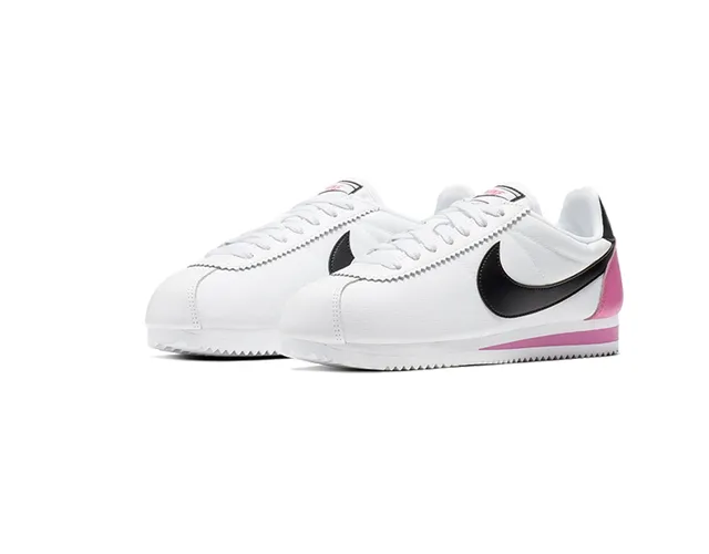 Nike Cortez White Black Pink Lifestyle Sneakers 21