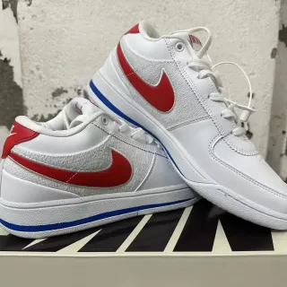 Nike Court Legacy Low أبيض أحمر أزرق حذاء أسلوب حياة