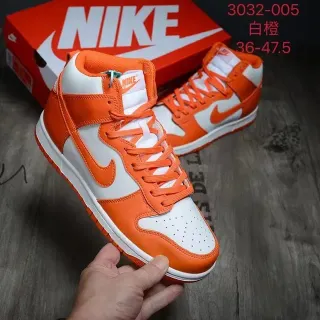 Nike Dunk High Branco Laranja tênis lifestyle