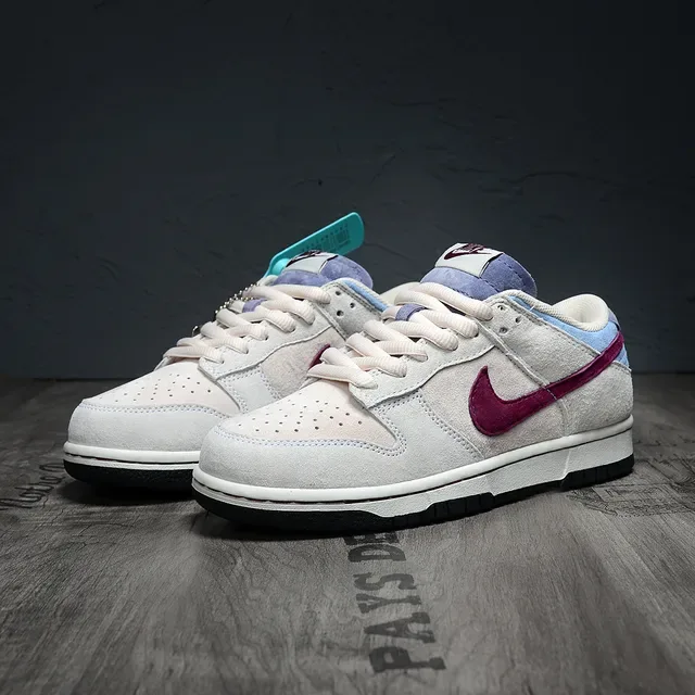 Nike Dunk Low Pale Blue Purple Lifestyle Sneakers 4