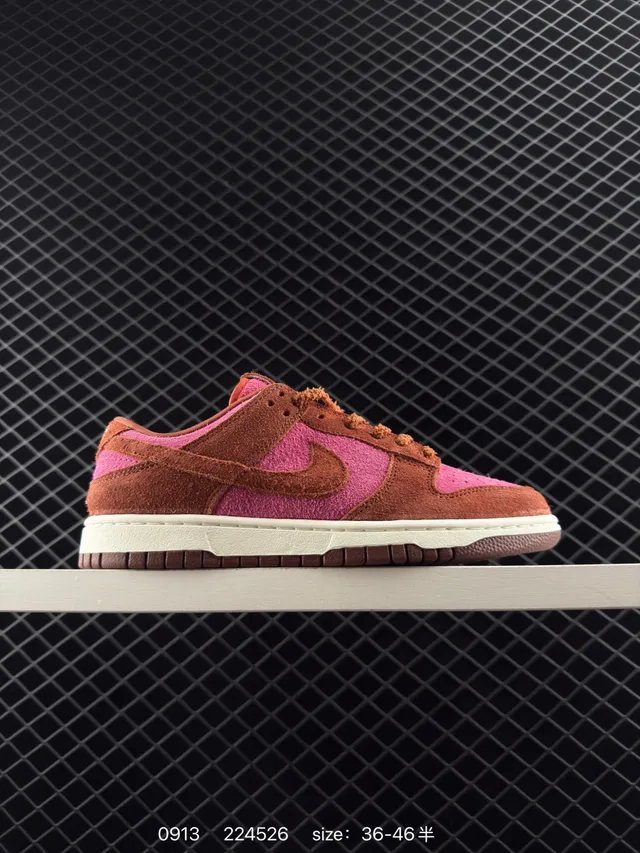 Nike Dunk Low 两色棕粉麂皮滑板鞋 6