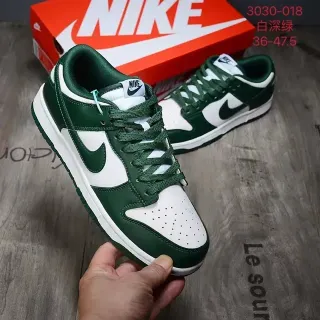 Nike Dunk Low Branco Verde Escuro Tênis Lifestyle