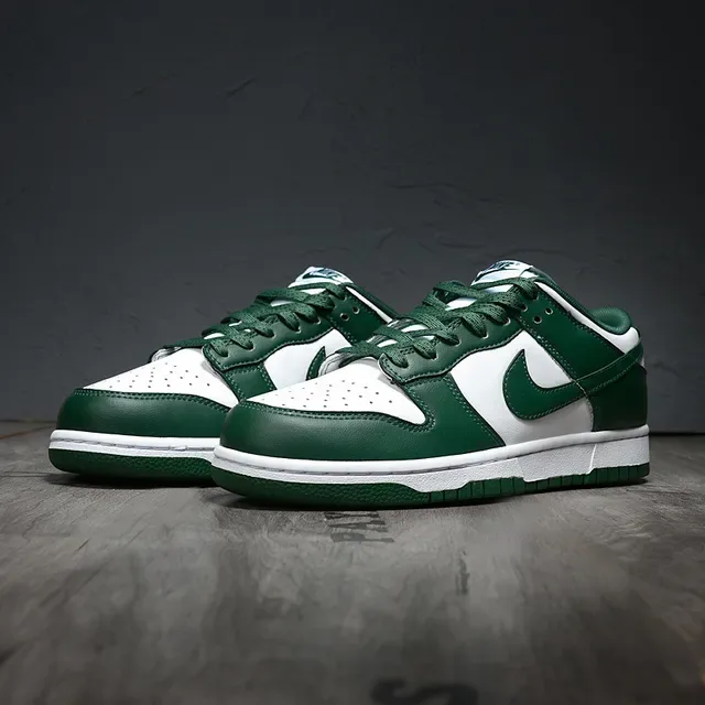 Nike Dunk Low Blanc Vert Foncé Chaussures Lifestyle 3