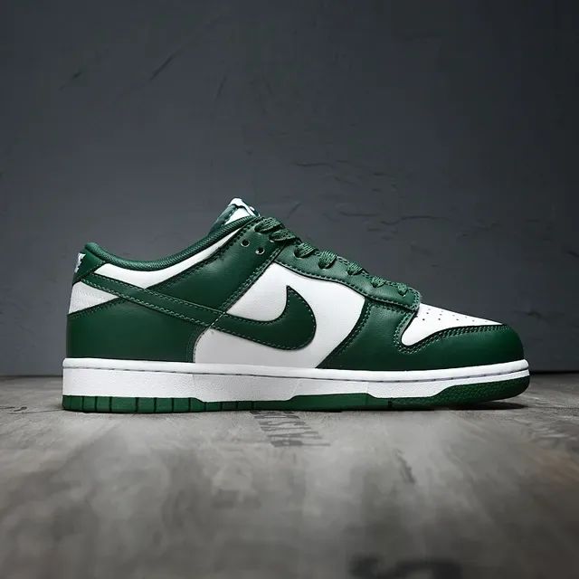 Nike Dunk Low Blanc Vert Foncé Chaussures Lifestyle 6