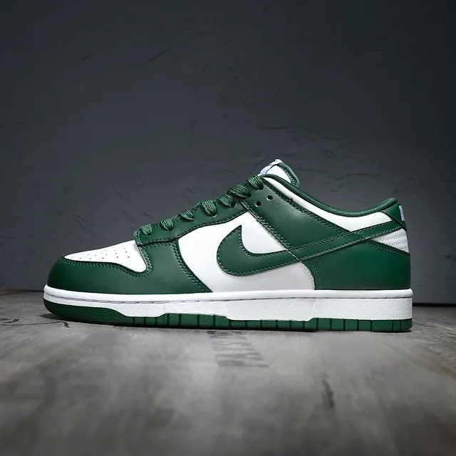 Nike Dunk Low Blanc Vert Foncé Chaussures Lifestyle 7