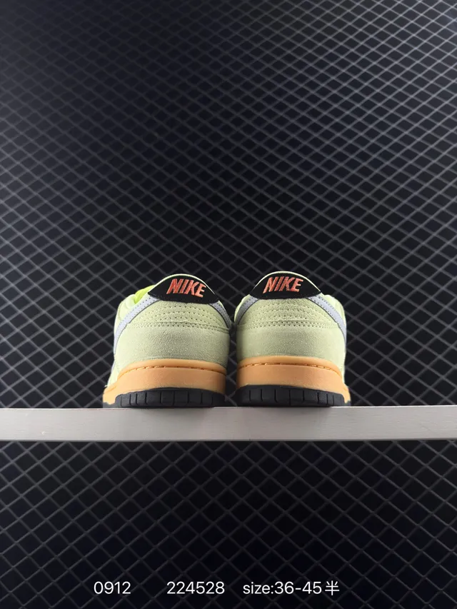 Nike Dunk SB empeigne en daim vert gris Low-Top chaussures de skateboard 2