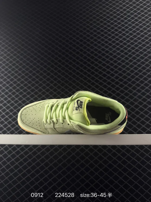 Nike Dunk SB empeigne en daim vert gris Low-Top chaussures de skateboard 3