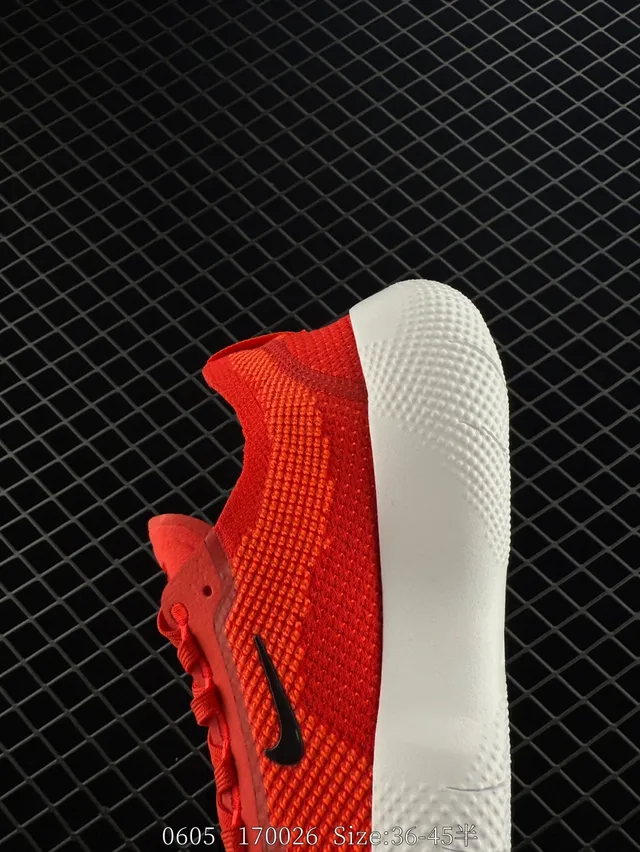 Nike Free Rouge Blanc Flyknit Semelle avec rainures Chaussures de course 2