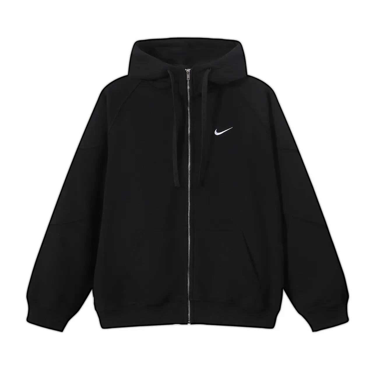 Nike Sweat à capuche Gris Noir Fermeture éclair totale Manches Raglan 14