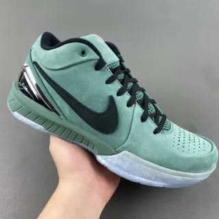 Nike 绿色 黑色 高帮 麂皮网面 篮球鞋