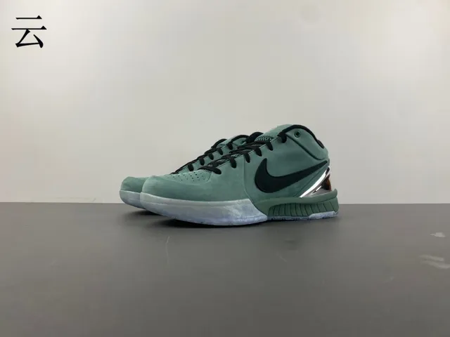 Nike 绿色 黑色 高帮 麂皮网面 篮球鞋 9