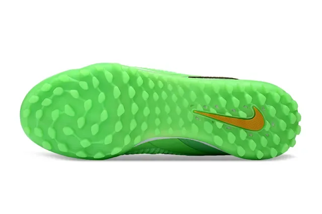 Nike أخضر بني Knit Upper Molded TPU Cage Turf أحذية كرة القدم 15