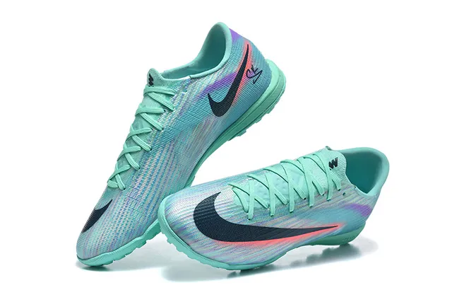 Nike Green Multicolor Low-Cut Synthetic Upper Iridescent Gradient Overlay Turf Soccer Shoes 2
