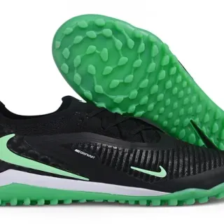 Nike Gripknit Turf Preto e Verde Neon Sapatos de Futebol