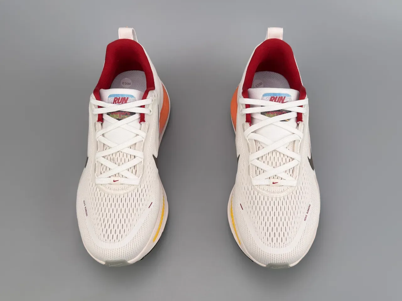 Nike Invincible Run White Red Engineered Knit Upper Visible ZoomX Midsole Window Running Shoes 9