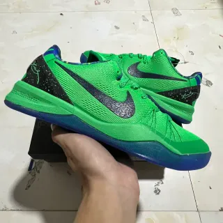 Nike Kobe Tênis de basquete com upper de knit verde azul texturizado Swoosh