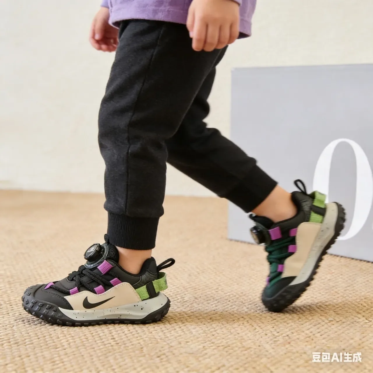 Nike Laceless BOA Dial Kids Lifestyle Sneakers 17