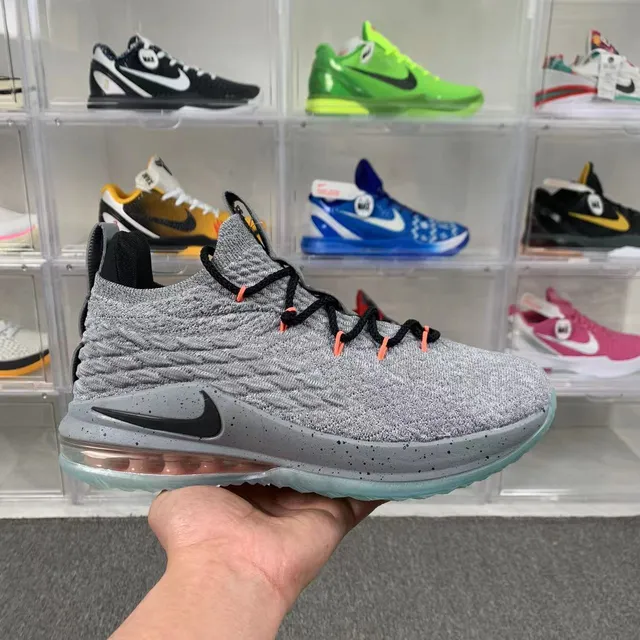 Nike LeBron 17 Gray Black Orange Zapatos de Baloncesto 2