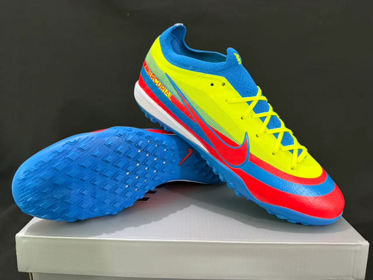 Nike Mercurial Multicolor Low-Cut Synthetic Upper Turf Soccer Shoes 9