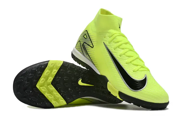 Nike Mercurial Superfly Turf Tênis de Futebol Amarelo Neón Preto para Gramado Artificial 2