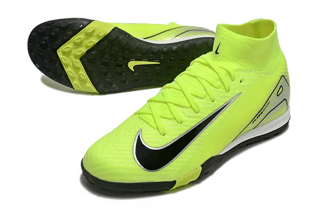 Nike Mercurial Superfly Turf Tênis de Futebol Amarelo Neón Preto para Gramado Artificial 3