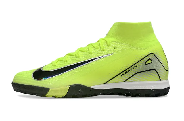Nike Mercurial Superfly Turf Tênis de Futebol Amarelo Neón Preto para Gramado Artificial 6