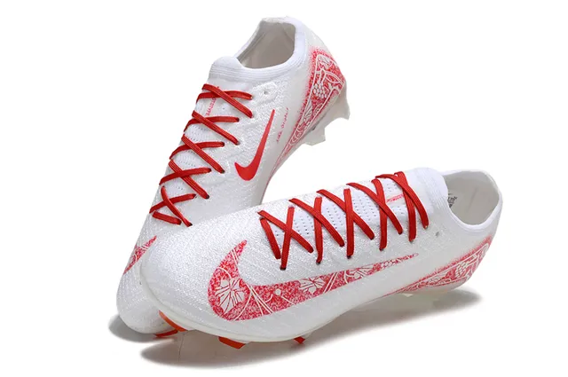 Nike Mercurial Superfly Blanc Rouge Floral Iridescent Terrain Ferme Chaussures de football 7