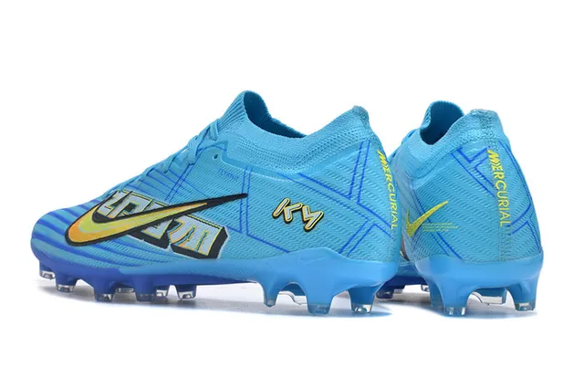 Nike Mercurial Vapor KM أزرق فاتح أزرق ملكي Firm-Ground أحذية كرة القدم 4