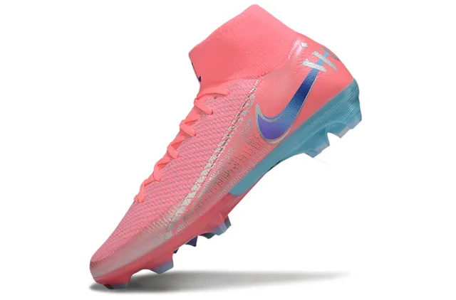 Nike Mercurial Vapor أحذية كرة القدم وردي وأزرق سماوي Firm-Ground 3