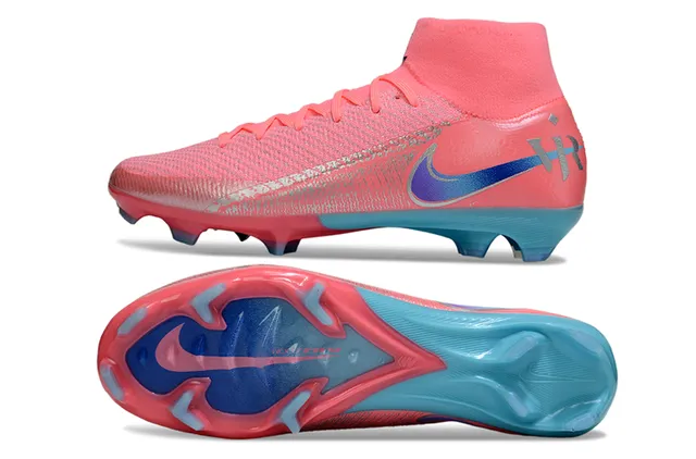Nike Mercurial Vapor أحذية كرة القدم وردي وأزرق سماوي Firm-Ground 6