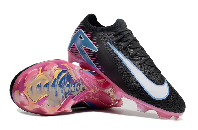 Nike Mercurial Vapor R Air Zoom Black Pink Blue أحذية كرة القدم للأرض الصلبة 4