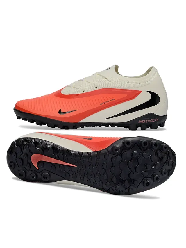 Nike Orange Beige Low-Cut Synthetic Upper Molded Studs Turf Soccer Shoes 4