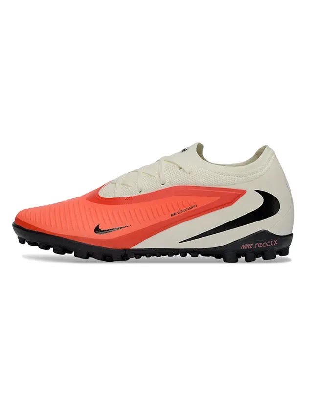 Nike Orange Beige Low-Cut Synthetic Upper Molded Studs Turf Soccer Shoes 7