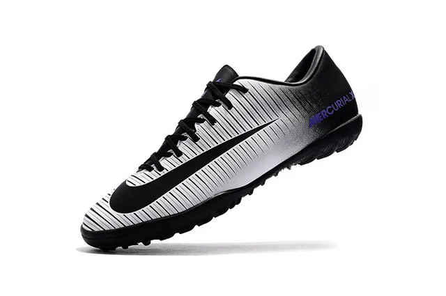 Nike Chaussures de football indoor orange noir silhouette basse ribbelée tige synthétique 6