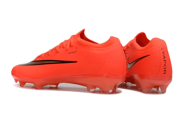 Nike Sapatos de Futebol Laranja Ouro de Corte Baixo Malha Superior Colar Ajuste a Meia Campo Firme 4