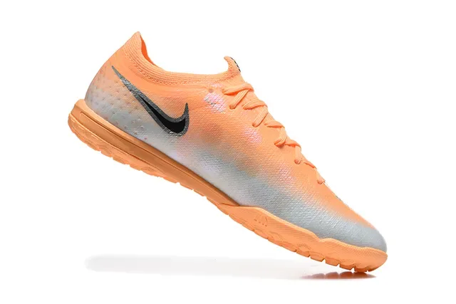 Nike Orange Silver Low-Cut Synthetic Upper Turf Soccer Shoes 3