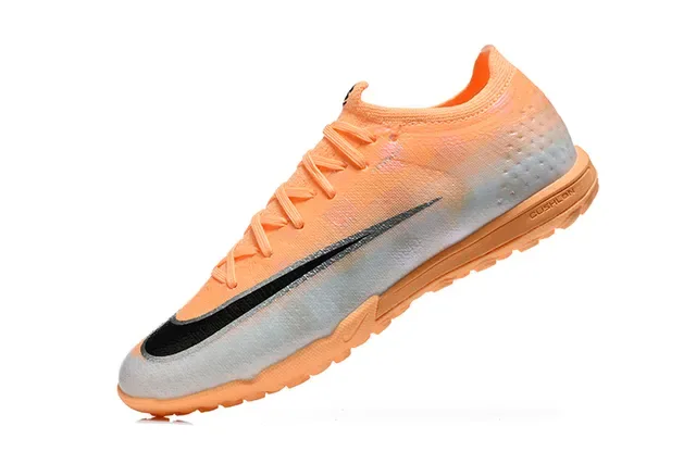 Nike Orange Silver Low-Cut Synthetic Upper Turf Soccer Shoes 4