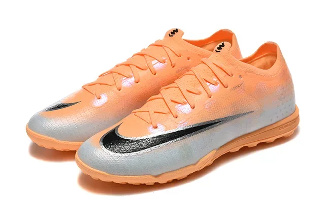 Nike Orange Silver Low-Cut Synthetic Upper Turf Soccer Shoes 8