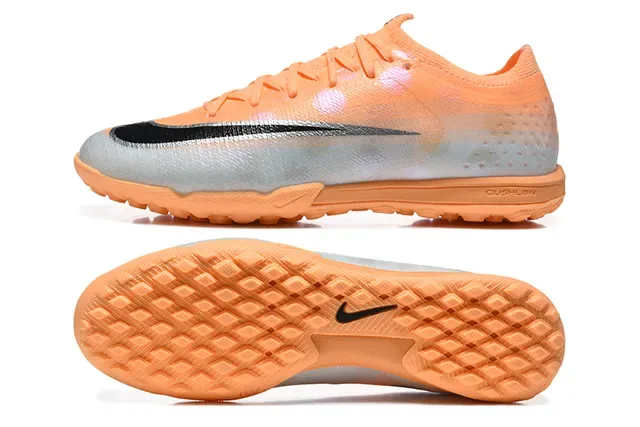 Nike Orange Silver Low-Cut Synthetic Upper Turf Soccer Shoes 9