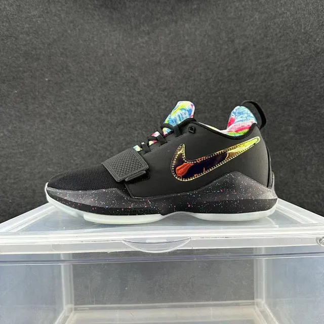 Nike PG Black Multicolor Low-Top Basketball Shoes 1