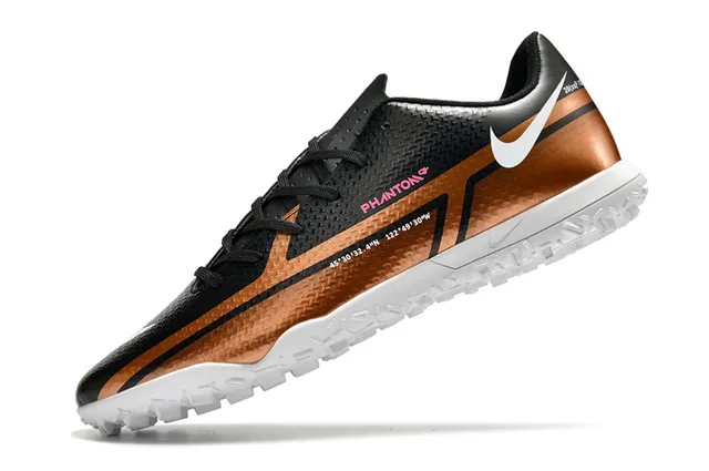 Nike Phantom GT Black Brown Low-Cut Synthetic Upper Turf Soccer Shoes 15