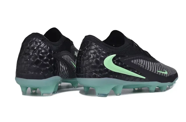Nike Phantom GT Noir Vert Upper Tricoté Contrafort Texturé Talon Firm-Ground Chaussures de Football 5