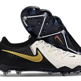 Nike Phantom GT Doré Noir Blanc Firm-Ground Chaussures de football