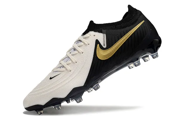 Nike Phantom GT Doré Noir Blanc Firm-Ground Chaussures de football 3