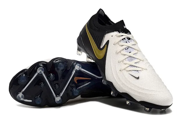 Nike Phantom GT Doré Noir Blanc Firm-Ground Chaussures de football 4