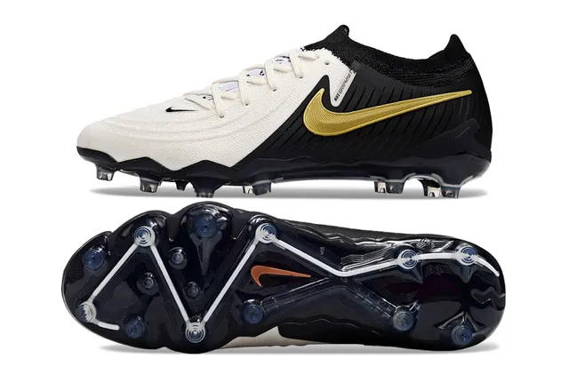 Nike Phantom GT Doré Noir Blanc Firm-Ground Chaussures de football 6
