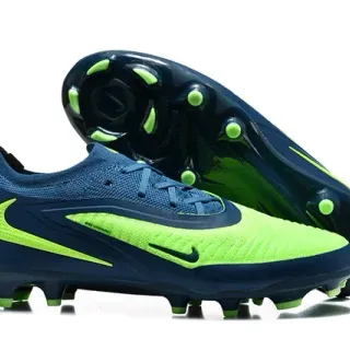 Nike Phantom GT Navy Green किनिट अपर सिन्थेटिक केज ओवरले फर्म ग्राउंड फुटबॉल जूते
