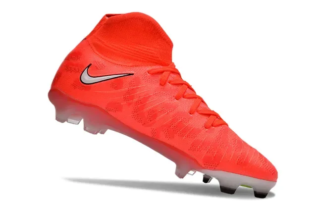 Nike Phantom GT حذاء كرة القدم برتقالي شفاف مع أعلى جزء يناسب الجوارب مخطط شيفرون من المواد الاصطناعية Firm-Ground 2