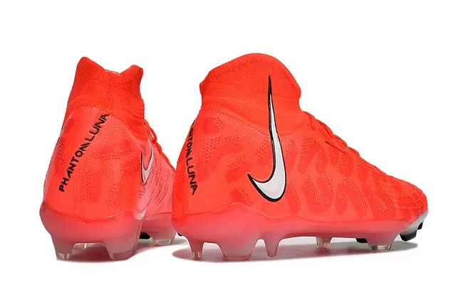Nike Phantom GT حذاء كرة القدم برتقالي شفاف مع أعلى جزء يناسب الجوارب مخطط شيفرون من المواد الاصطناعية Firm-Ground 5