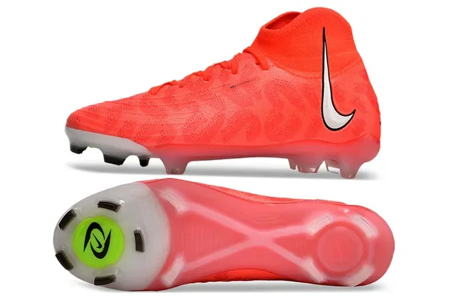 Nike Phantom GT حذاء كرة القدم برتقالي شفاف مع أعلى جزء يناسب الجوارب مخطط شيفرون من المواد الاصطناعية Firm-Ground 6